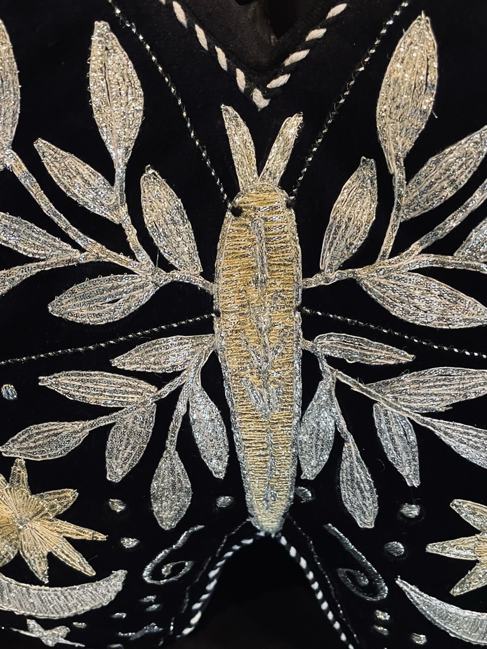 CYNTHIA ROWLEY NWT Butterfly Shaped Embroidered Celestial Accent Throw Pillow - Picture 4 of 14
